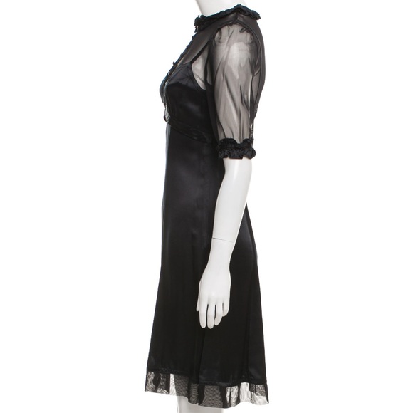 Marc Jacobs 100% Silk Short Sleeve Knee-Length Dress Size: S | US 4 - Picture 15 of 16